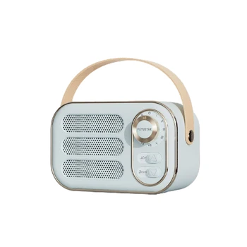 -съвместим Безжичен високоговорител 5.0 с дръжка За домашно слушане на музика в стил Ретро в закрити помещения и на открито, Преносим Старомодна Стереофоничен подарък