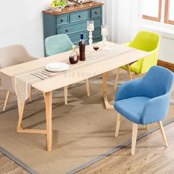 Съвременен стол за хранене от масивно дърво за малък апартамент, Домакински кухненски мебели, стол за хранене, Прости трапезни столове за почивка