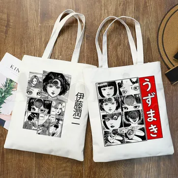 Чанти Manga Junji Ito Shintaro Каго Weeaboo Otaku, Чанти през рамо, Ежедневни чанти за пазаруване, Чанта за момичета, Дамски Елегантен Холщовая чанта