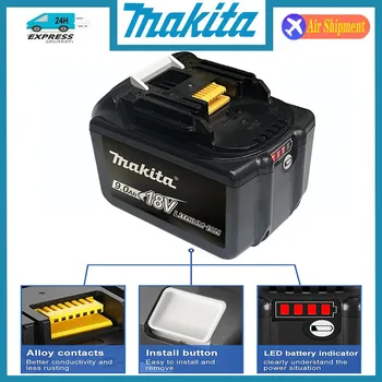 BL1850 100% Оригинална Батерия 18V Makita 9.0 Ah BL1830 BL1860 BL1850B, Съвместим С Батерии За инструменти Makita 18 Волта, Безжичен Мелница